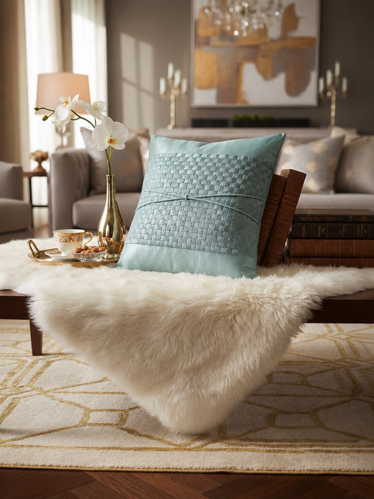 Loomed Pleat Cushion Cover