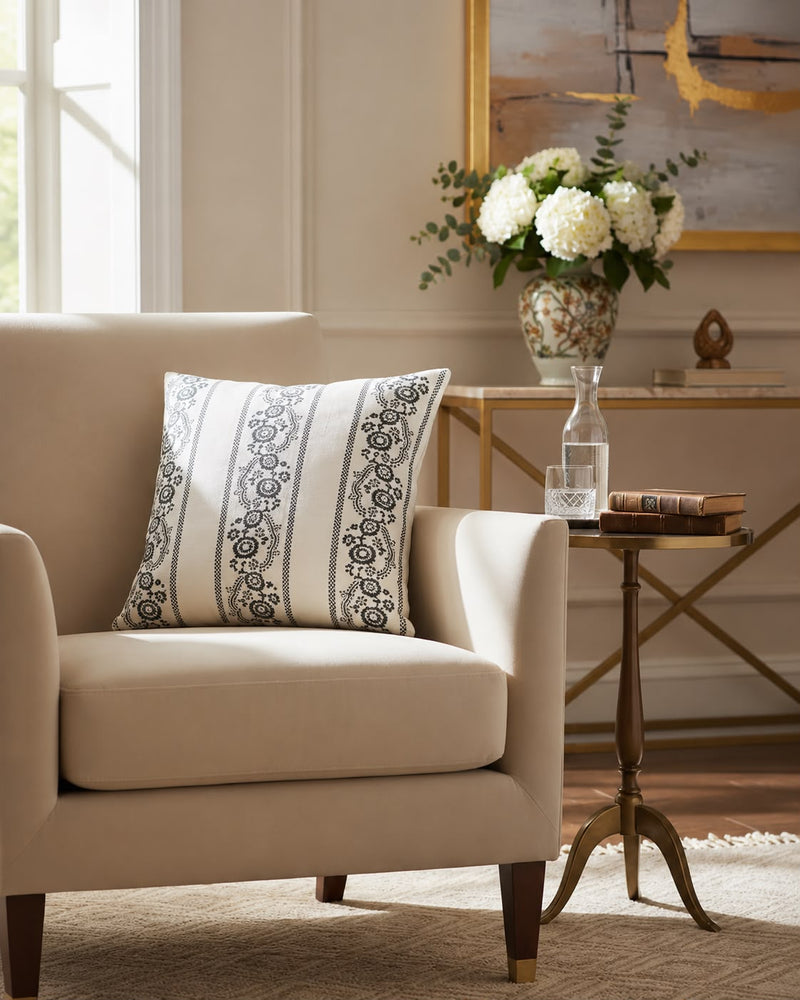 Blockprint Bloom Cushion Cover