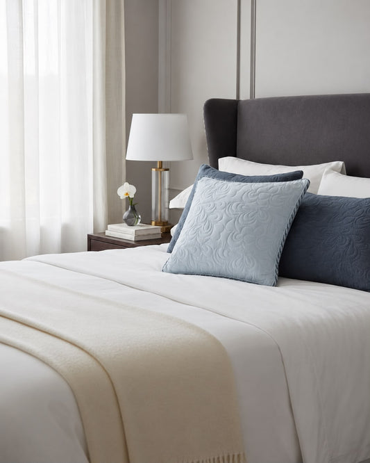 White Flow Cushion Cover