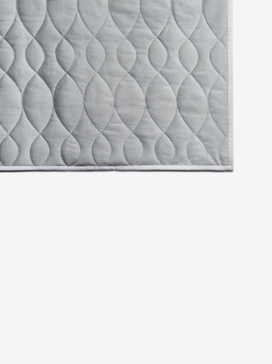 Grey Quilted Waves Accent Sham Covers