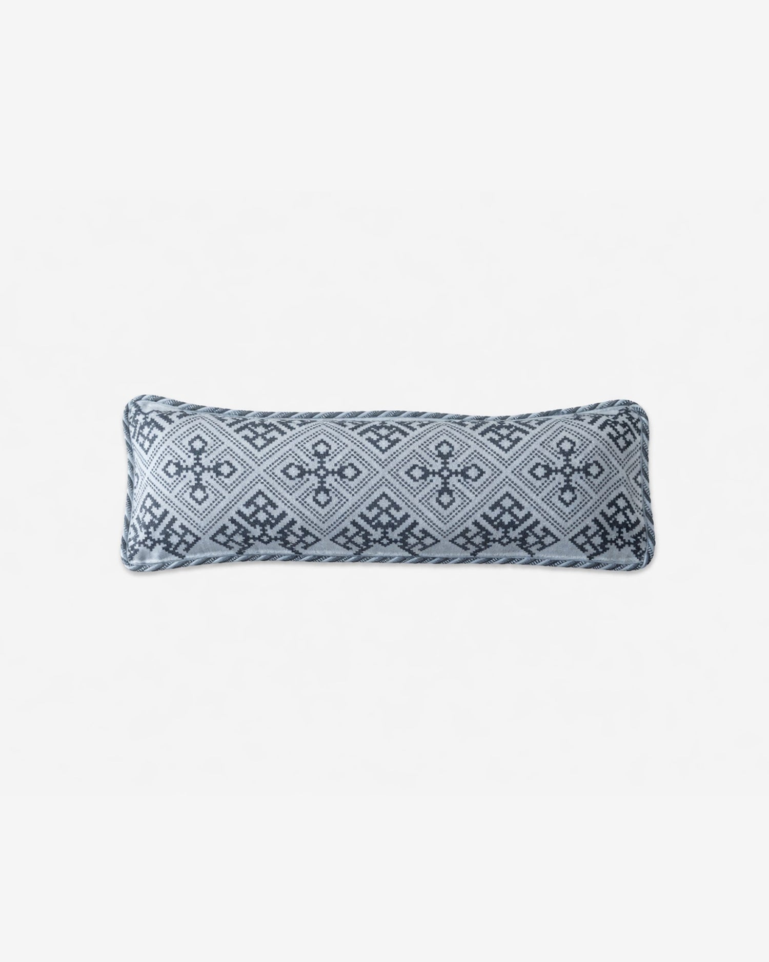 Grey Woven Geometry Cushion Cover