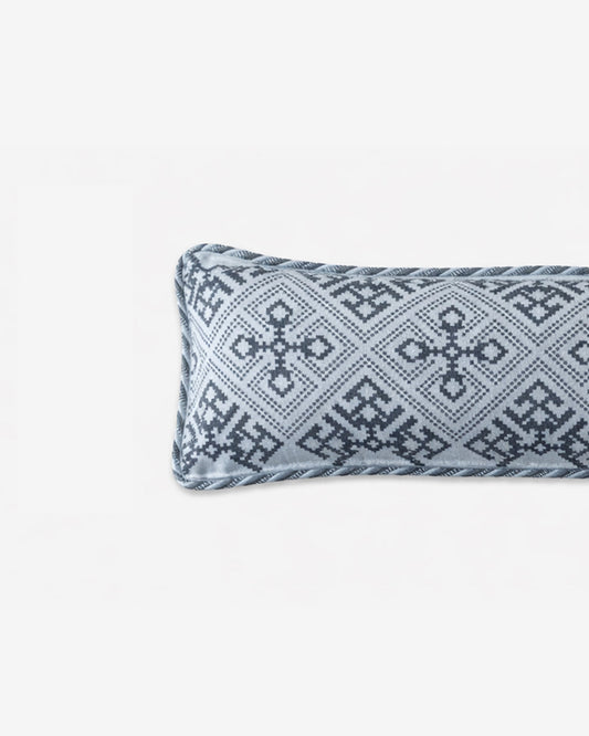 Grey Woven Geometry Cushion Cover